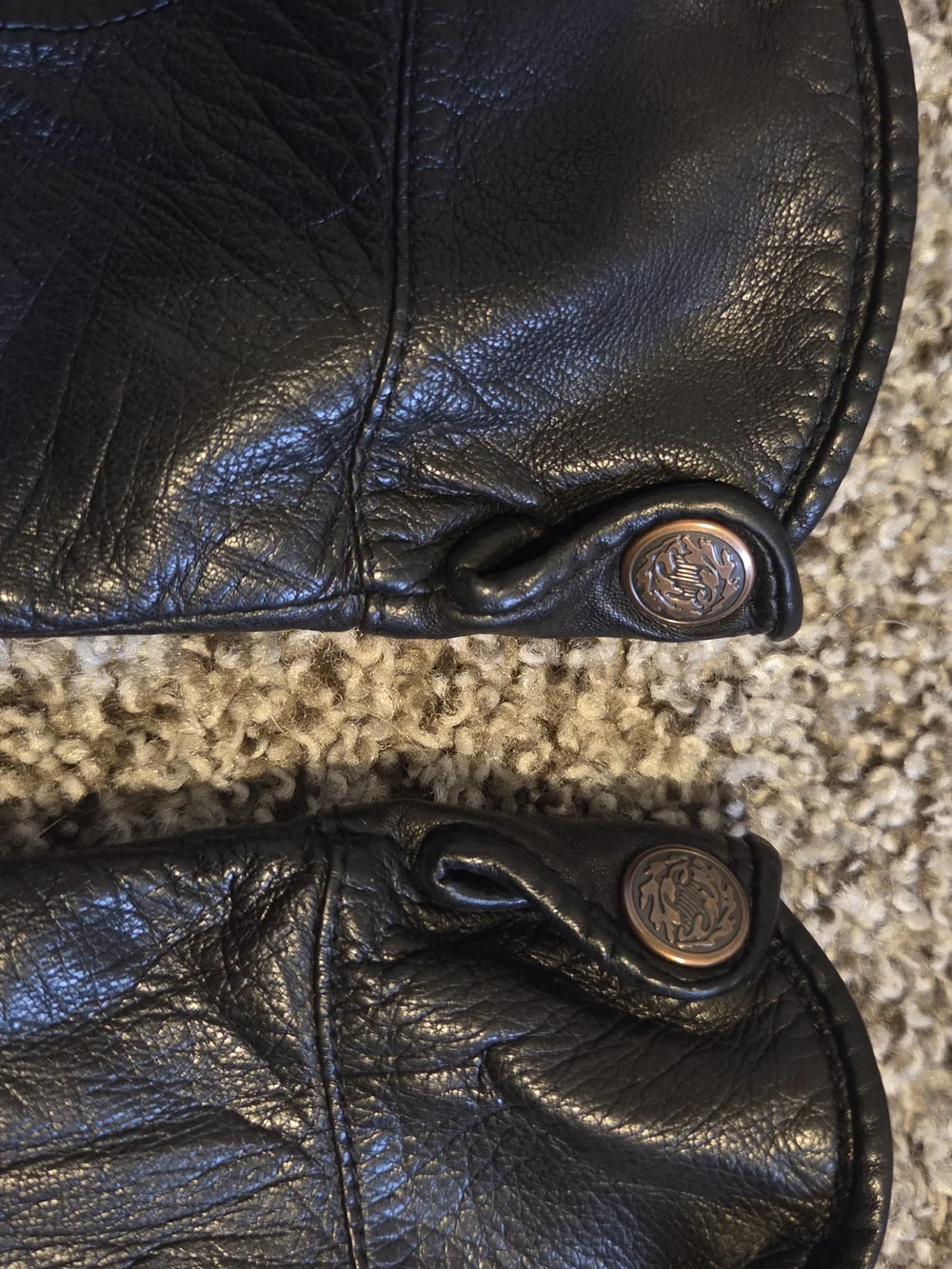 Eddie Bauer Black Leather Gloves